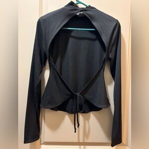 Earthbound Trading Co Long Sleeve Backless Women's Knit Top XXL